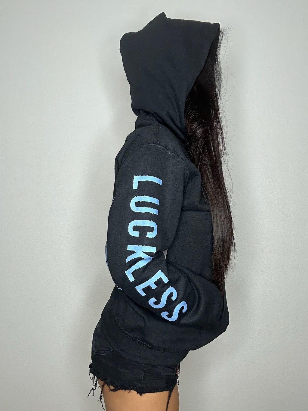 Out Here Being Wild Hoodie in Dew Blue