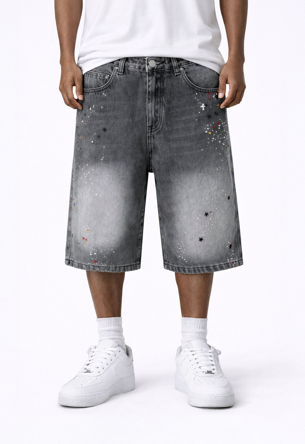 CHARCOAL GEMSTONE SHORTS
